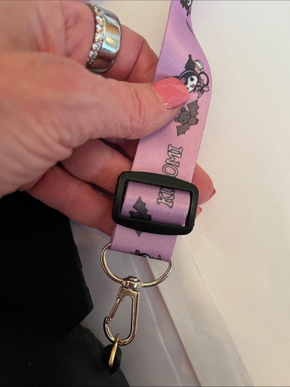 Kuromi Silicone Crossbody Purse with Charm - Picture 9 of 9